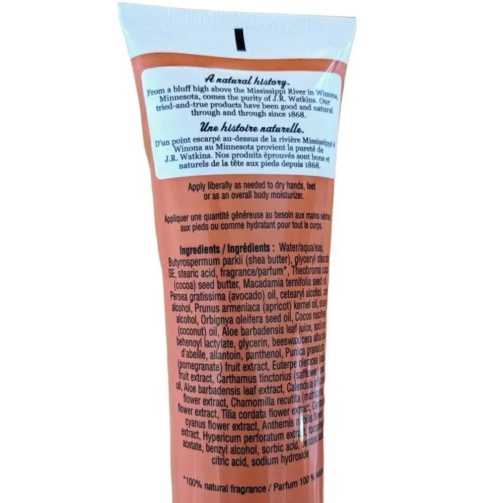 J.R. Watkins Pomegranate & Acai Shea Butter Hand‎ Cream 3.3 oz Lotion Fruity